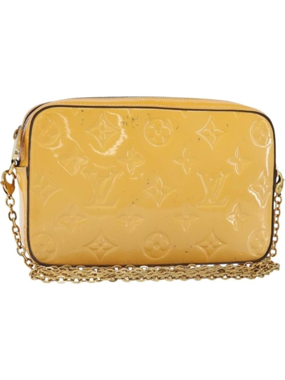LOUIS VUITTON Monogram Vernis Camera Pouch Rose Valerine M64058